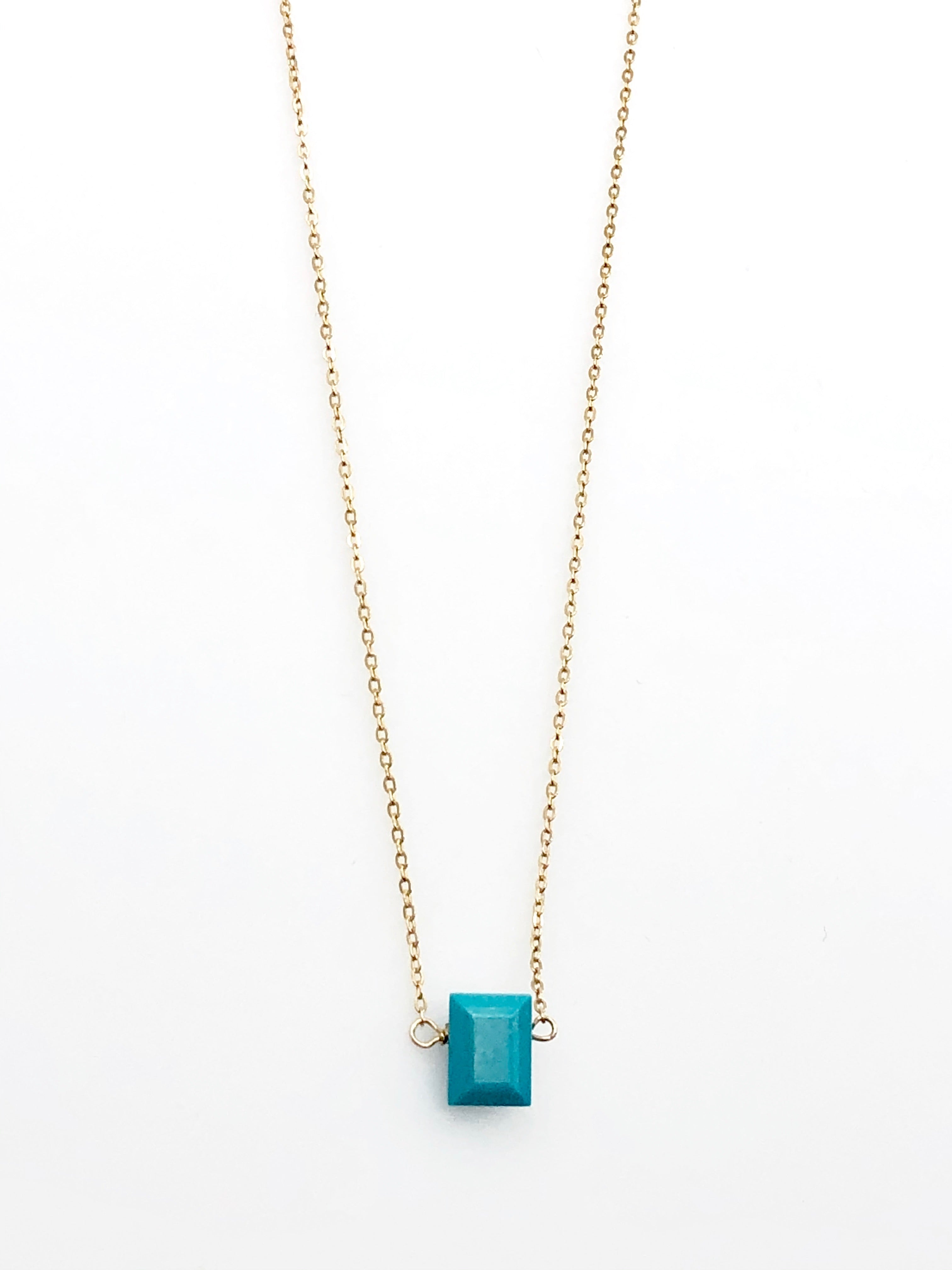 Turquoise Rectangle Necklace