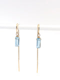 Blue Topaz Threader Earrings