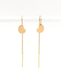Gold Heart Threader Earrings