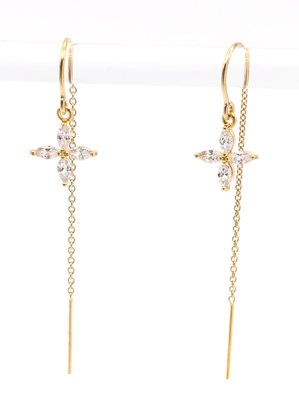 Swarovski Flower Threader Earrings
