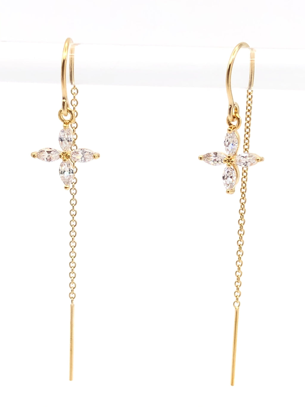 Swarovski Flower Threader Earrings