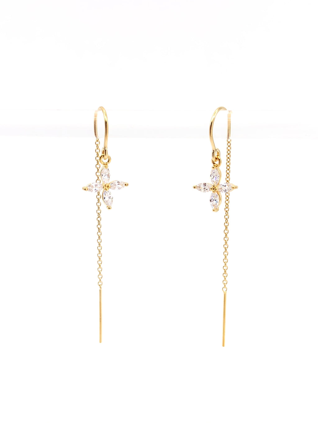 Swarovski Flower Threader Earrings