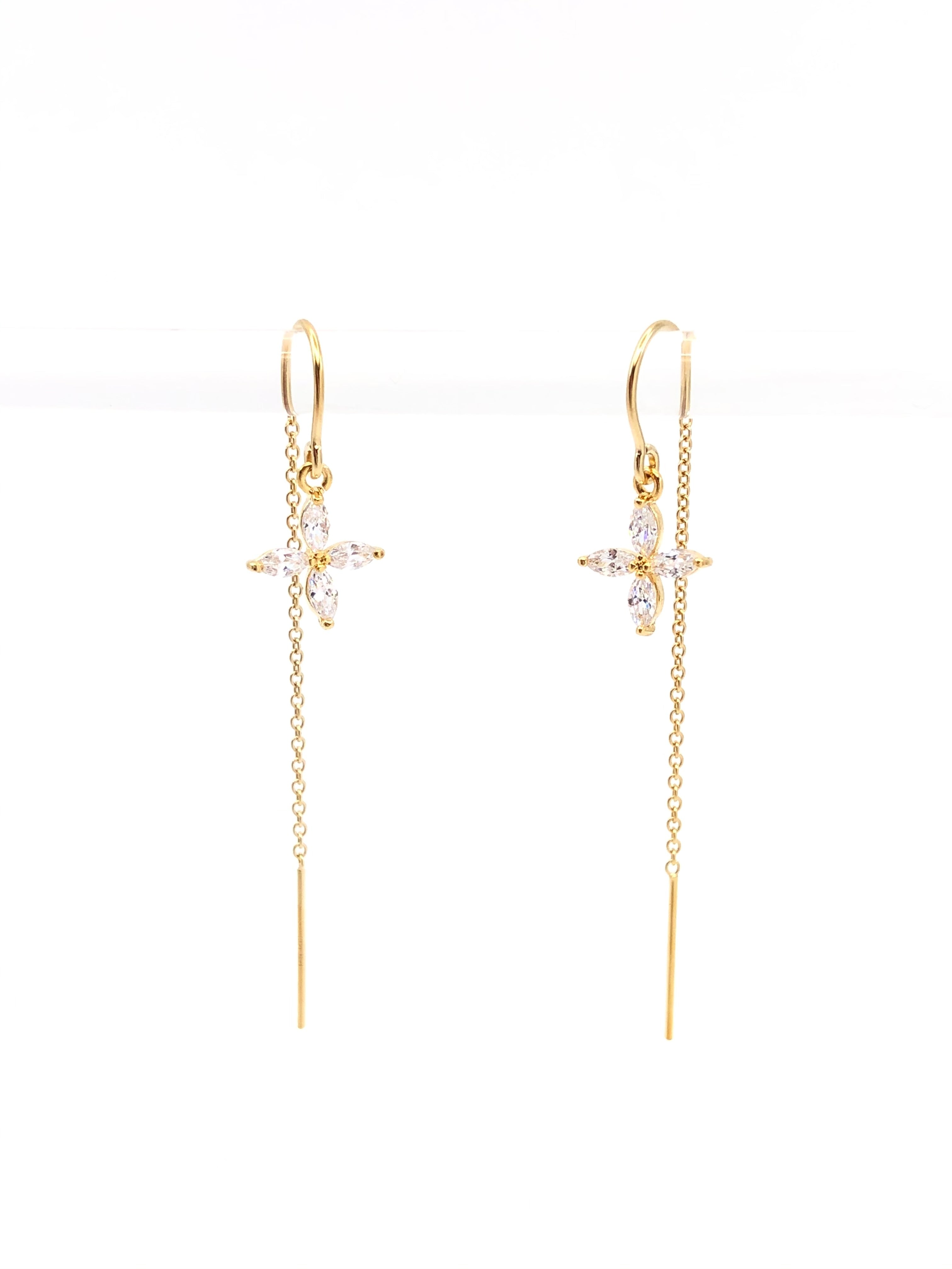 Swarovski Flower Threader Earrings