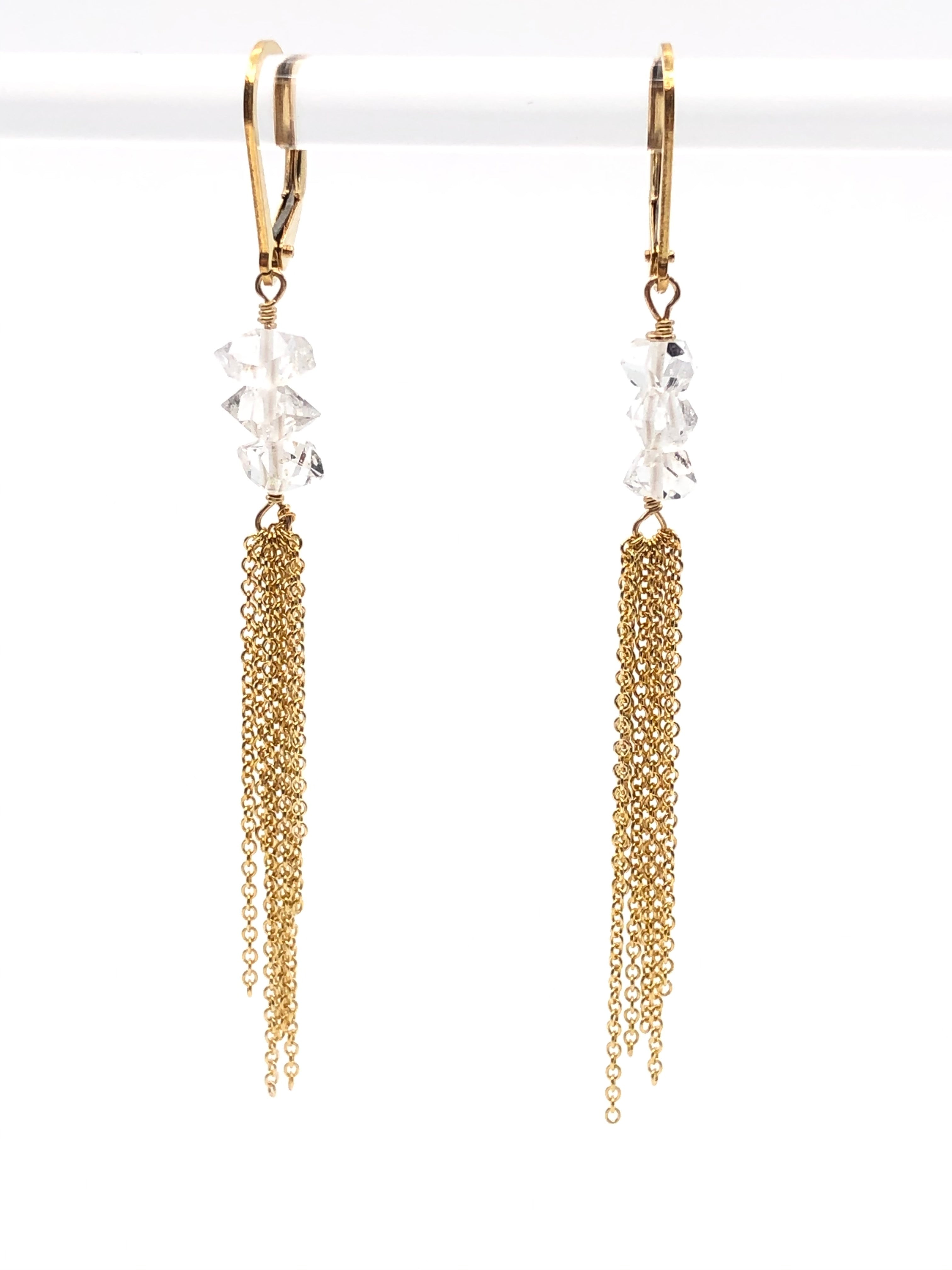 Herkimer Diamond Tassel Earrings