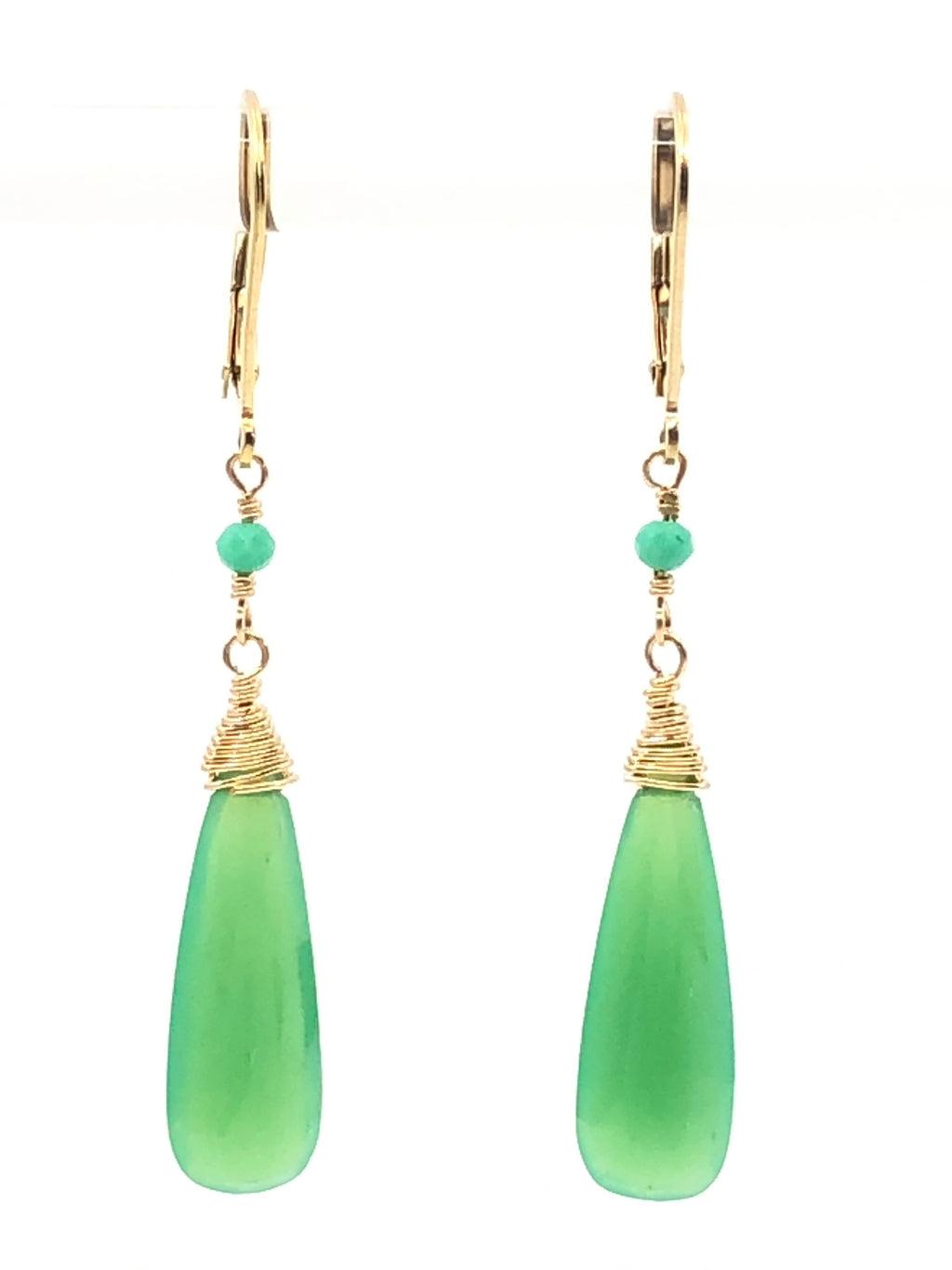 Chrysoprase Drop Earrinngs