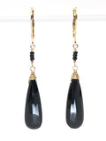 Black Spinel Drop Earrings