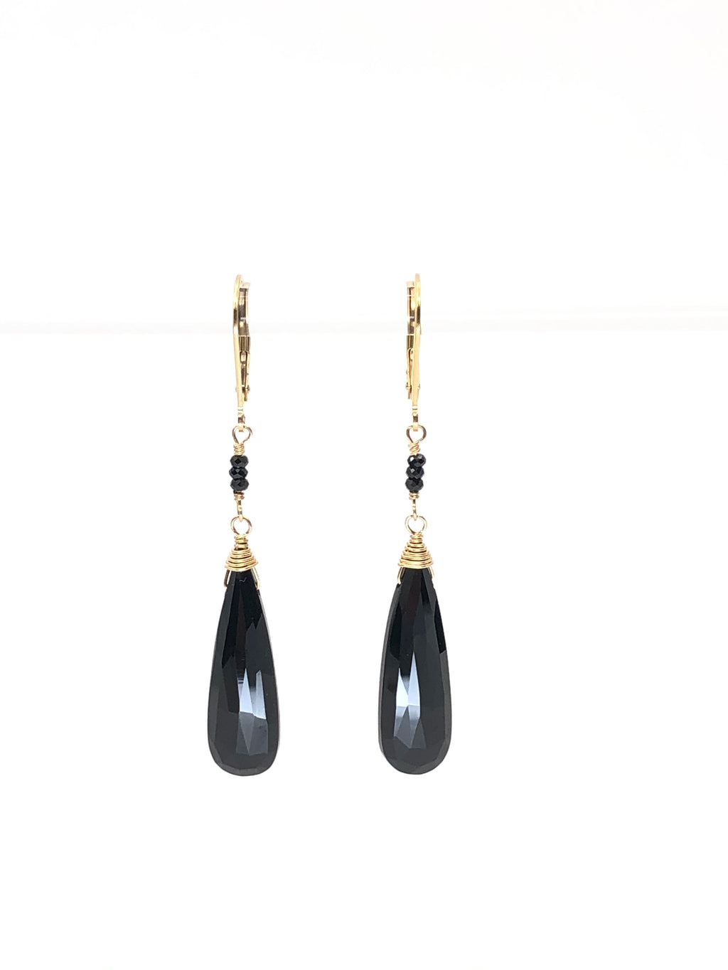 Black Spinel Drop Earrings