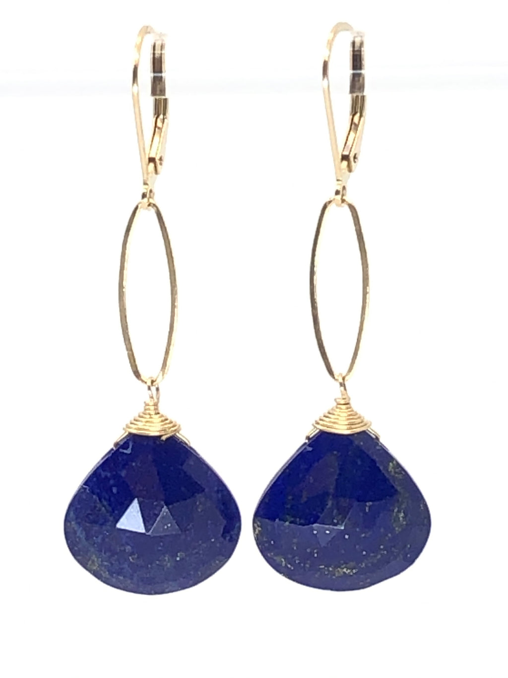 Lapis Lazuli Link Drop Earrings