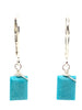 Turquoise Rectangle Earrings 14kt Gold Fill