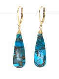 Blue Turquoise Tear Drop Earrings