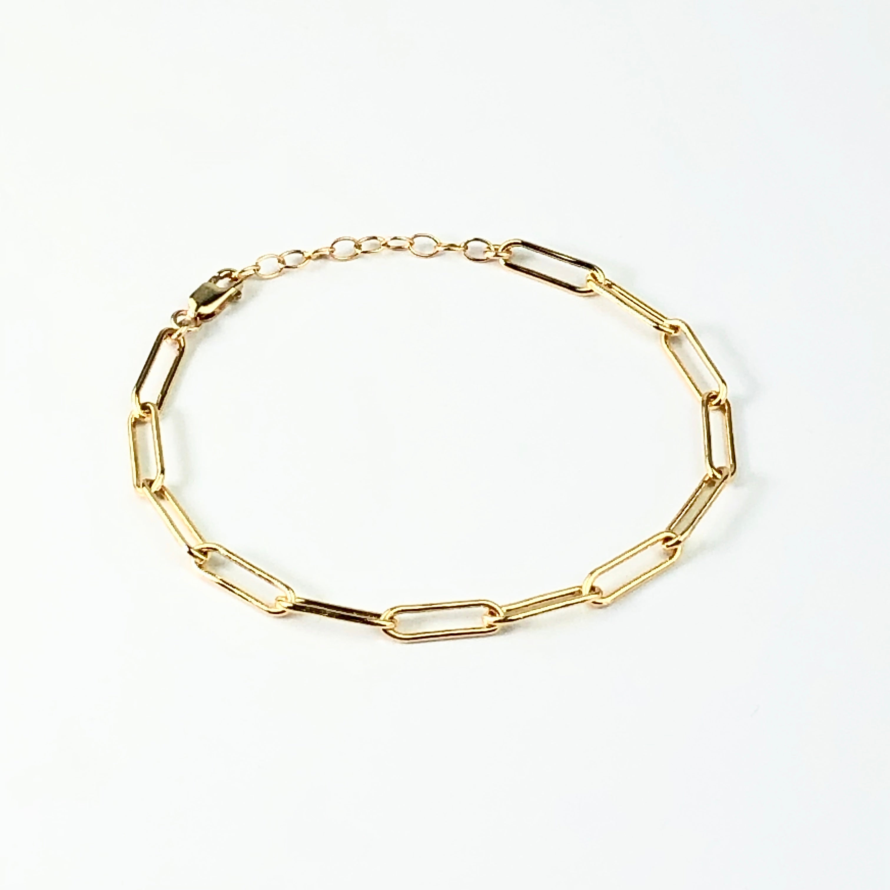 Paper clip chain bracelet