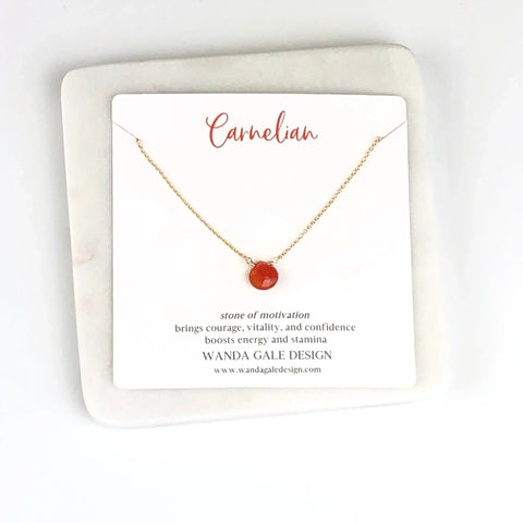 Energy stone necklace - Carnelian
