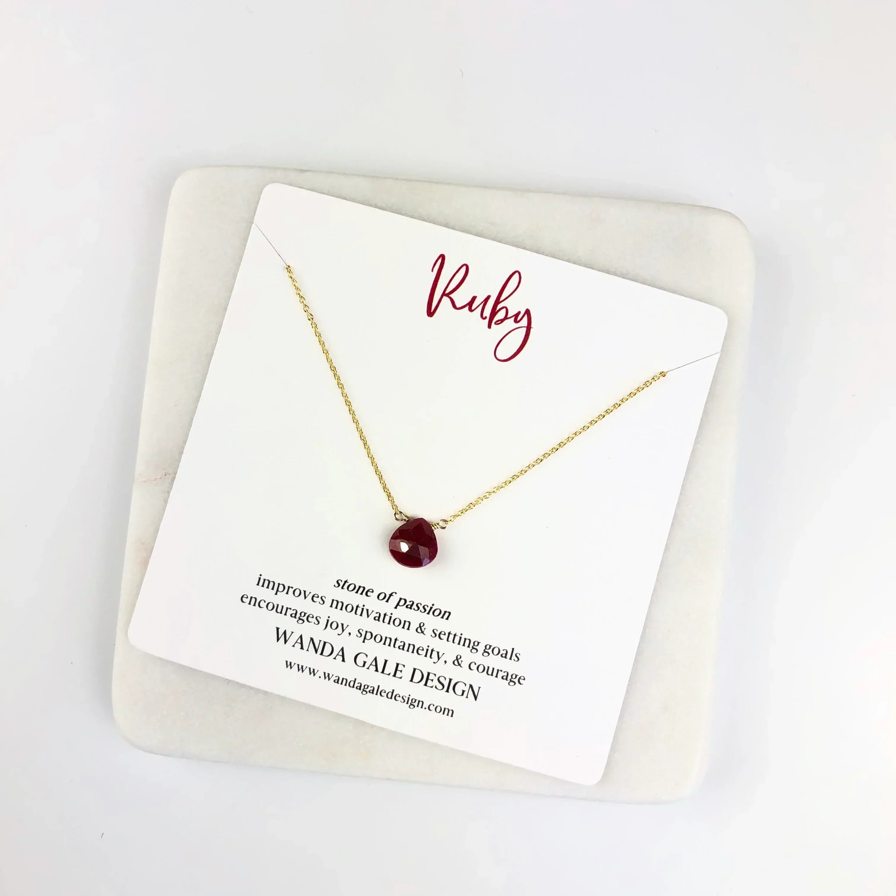 Energy stone necklace - Garnet