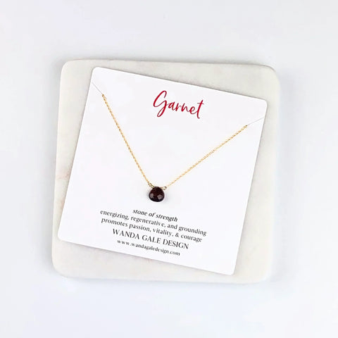 Energy stone necklace - Garnet