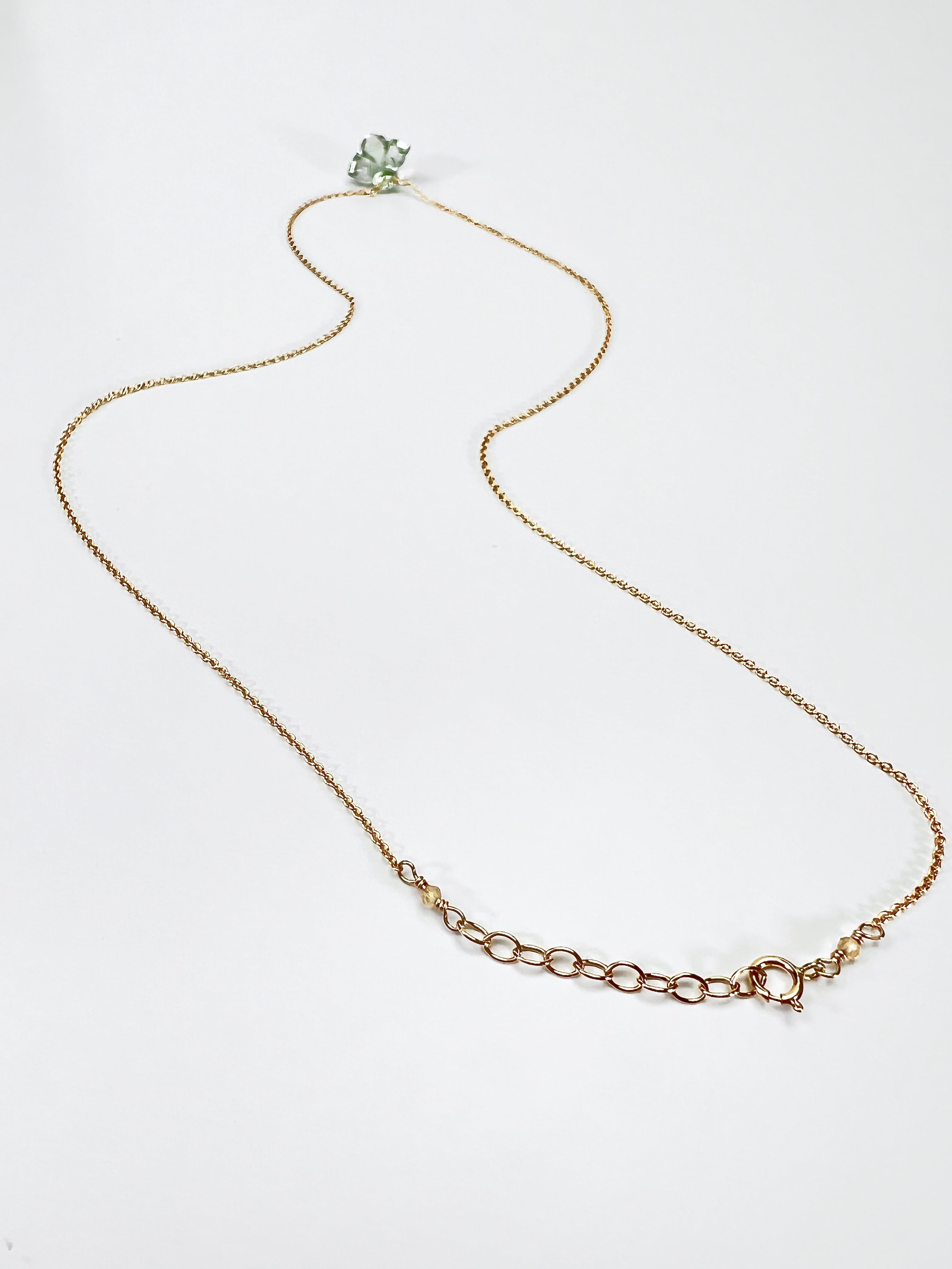 Green Amethyst Flower Necklace