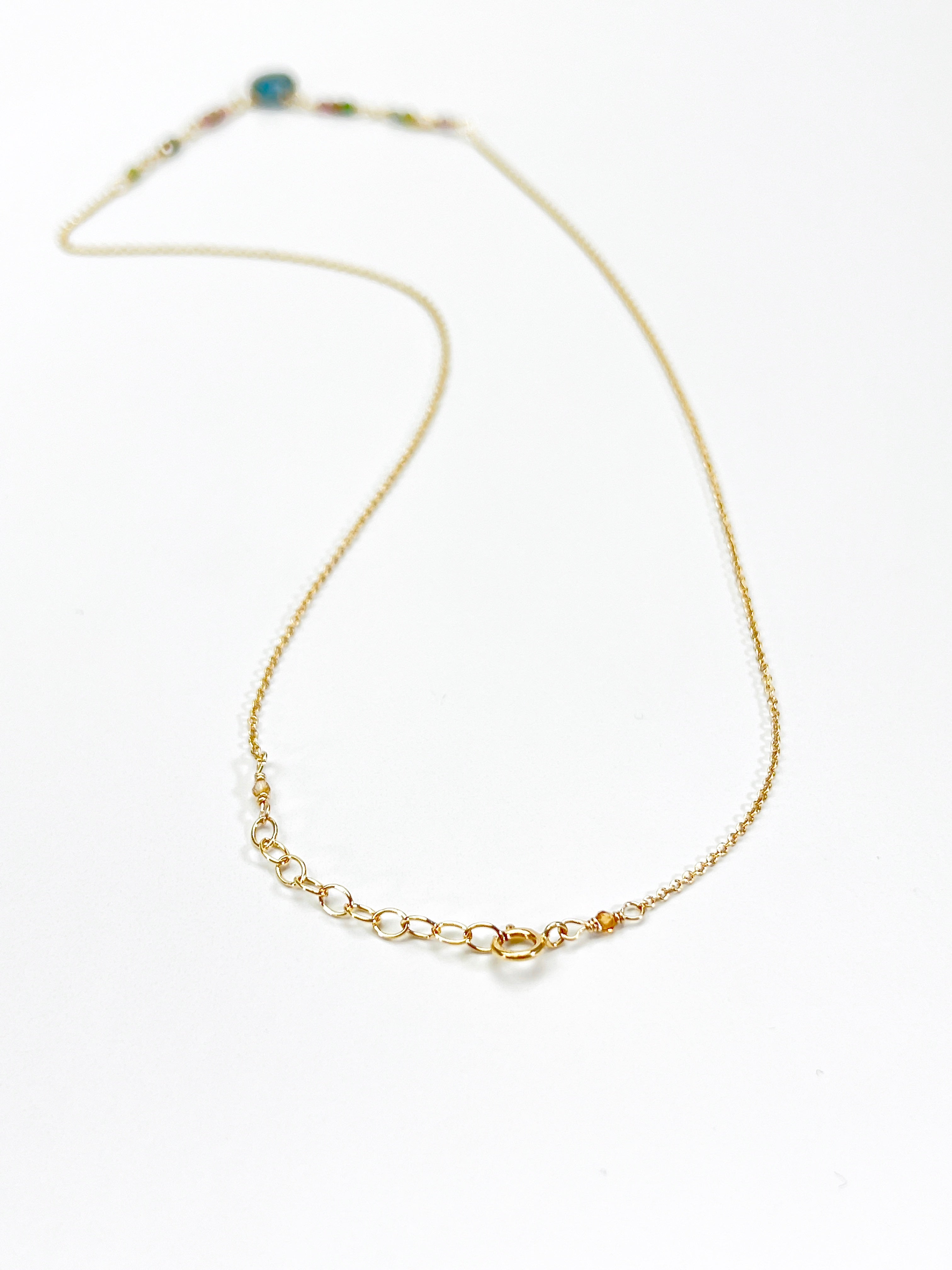 London Blue Topaz & Tourmaline necklace