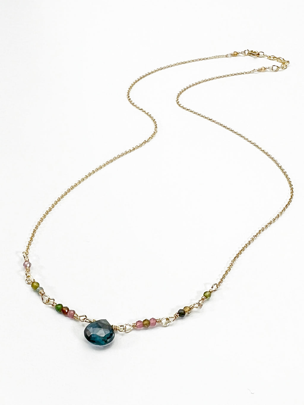 London Blue Topaz & Tourmaline necklace