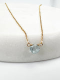 Aquamarine Coin Necklace