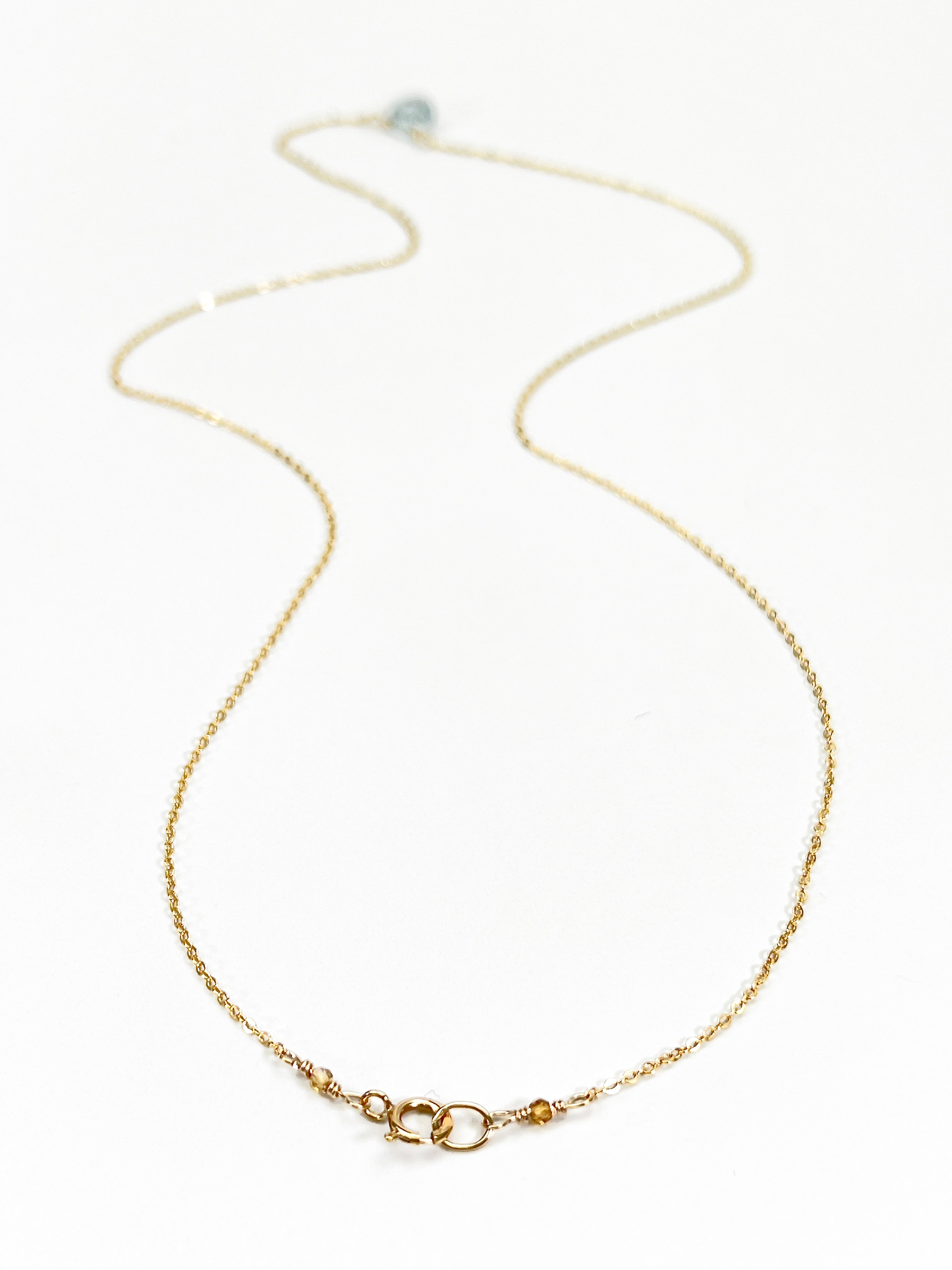 Aquamarine Coin Necklace