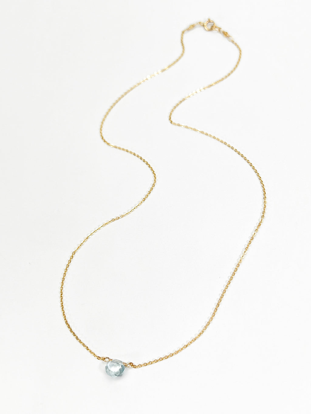 Aquamarine Coin Necklace
