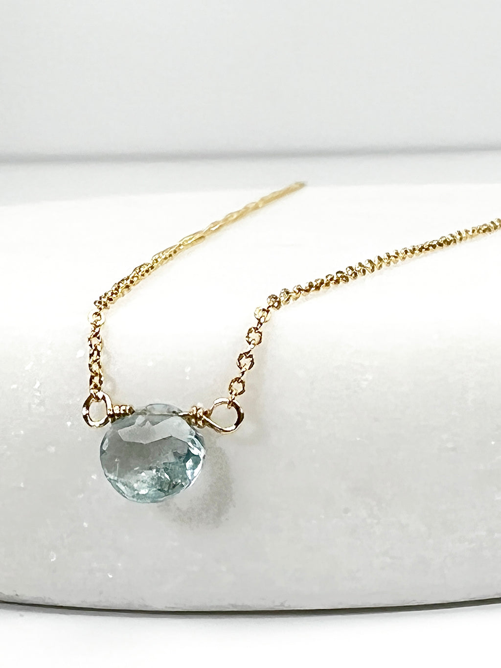Aquamarine Coin Necklace
