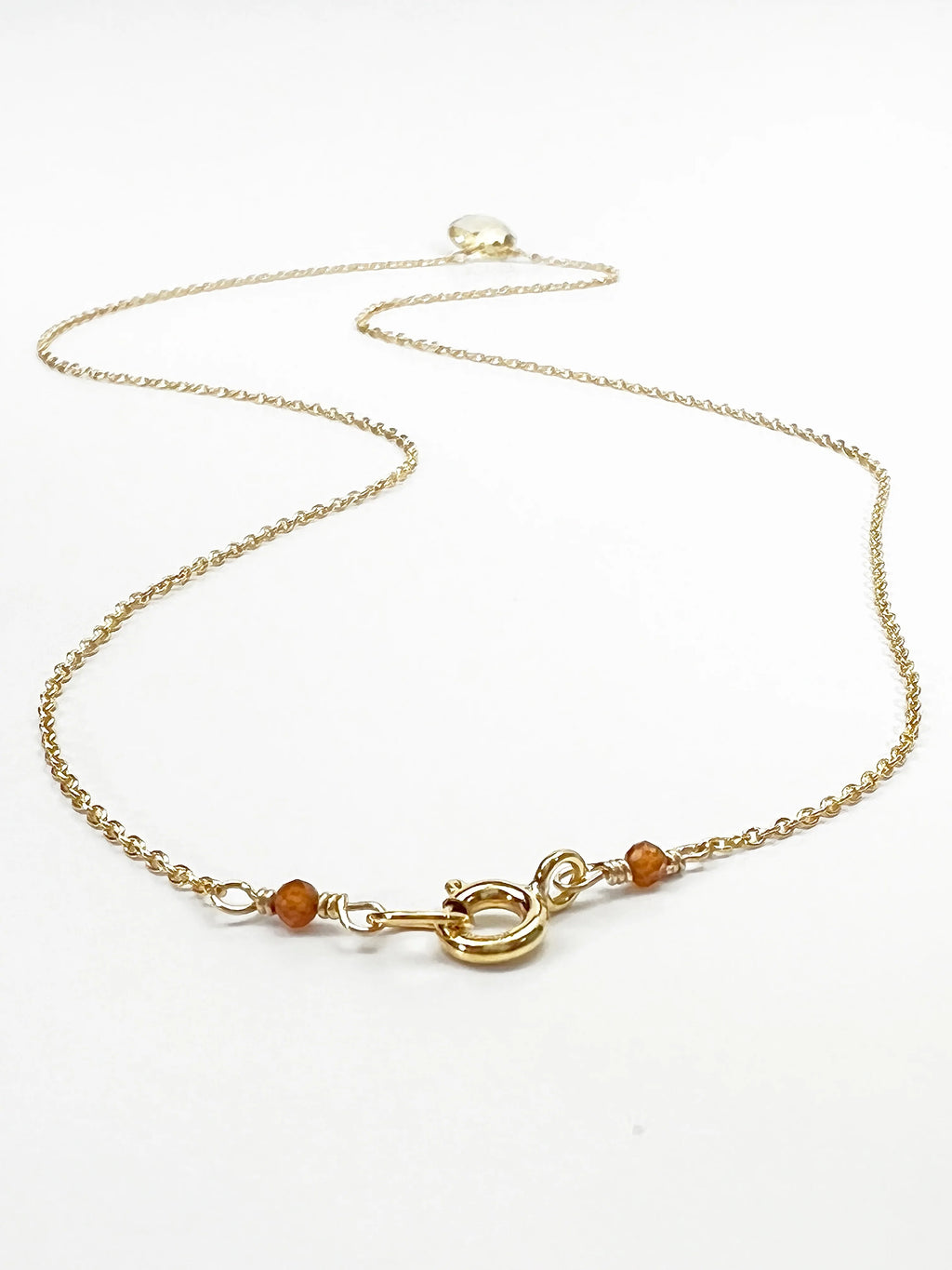 Smoky Topaz Coin Necklace