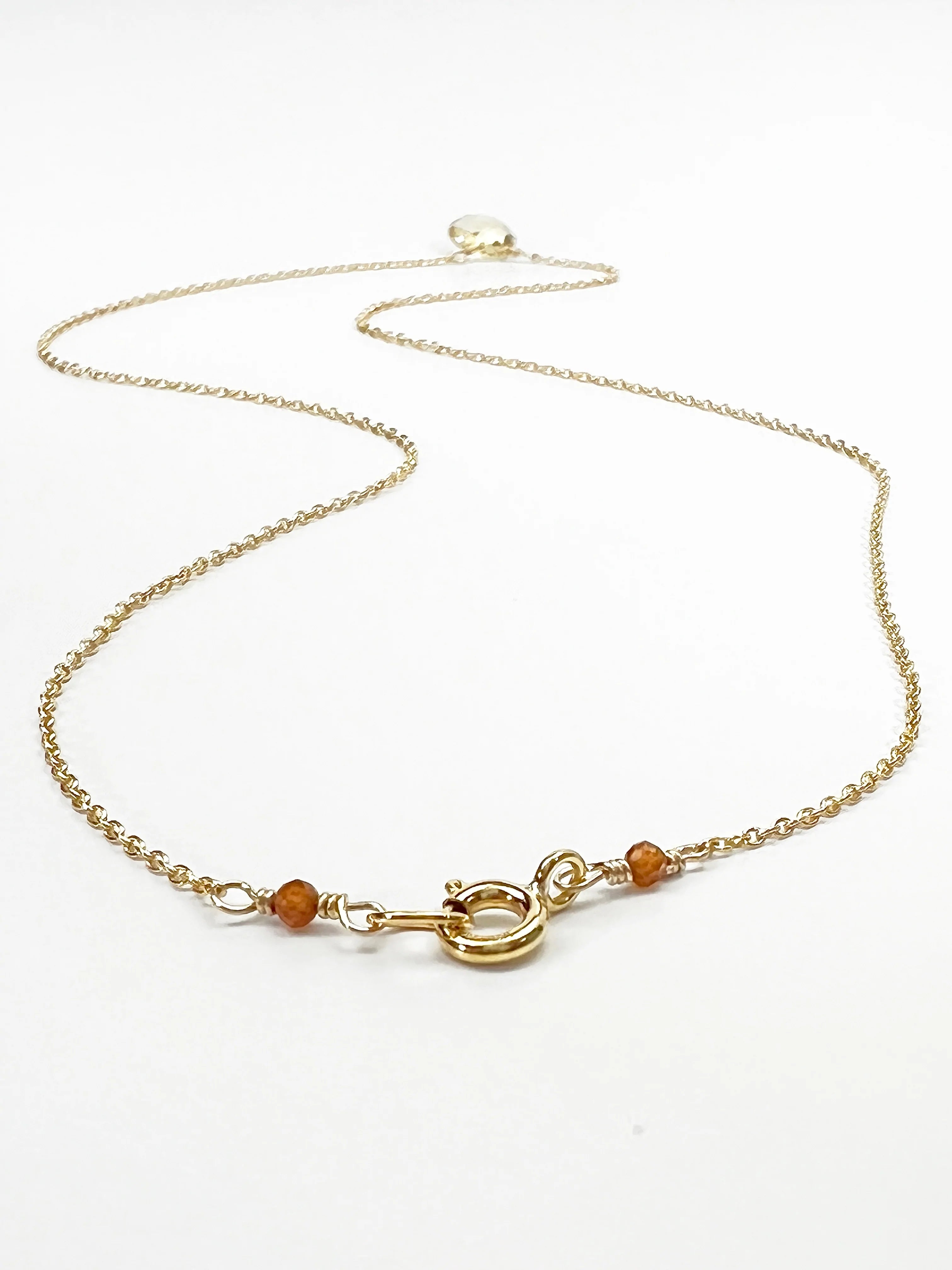 Smoky Topaz Coin Necklace