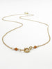 Citrine Coin Necklace