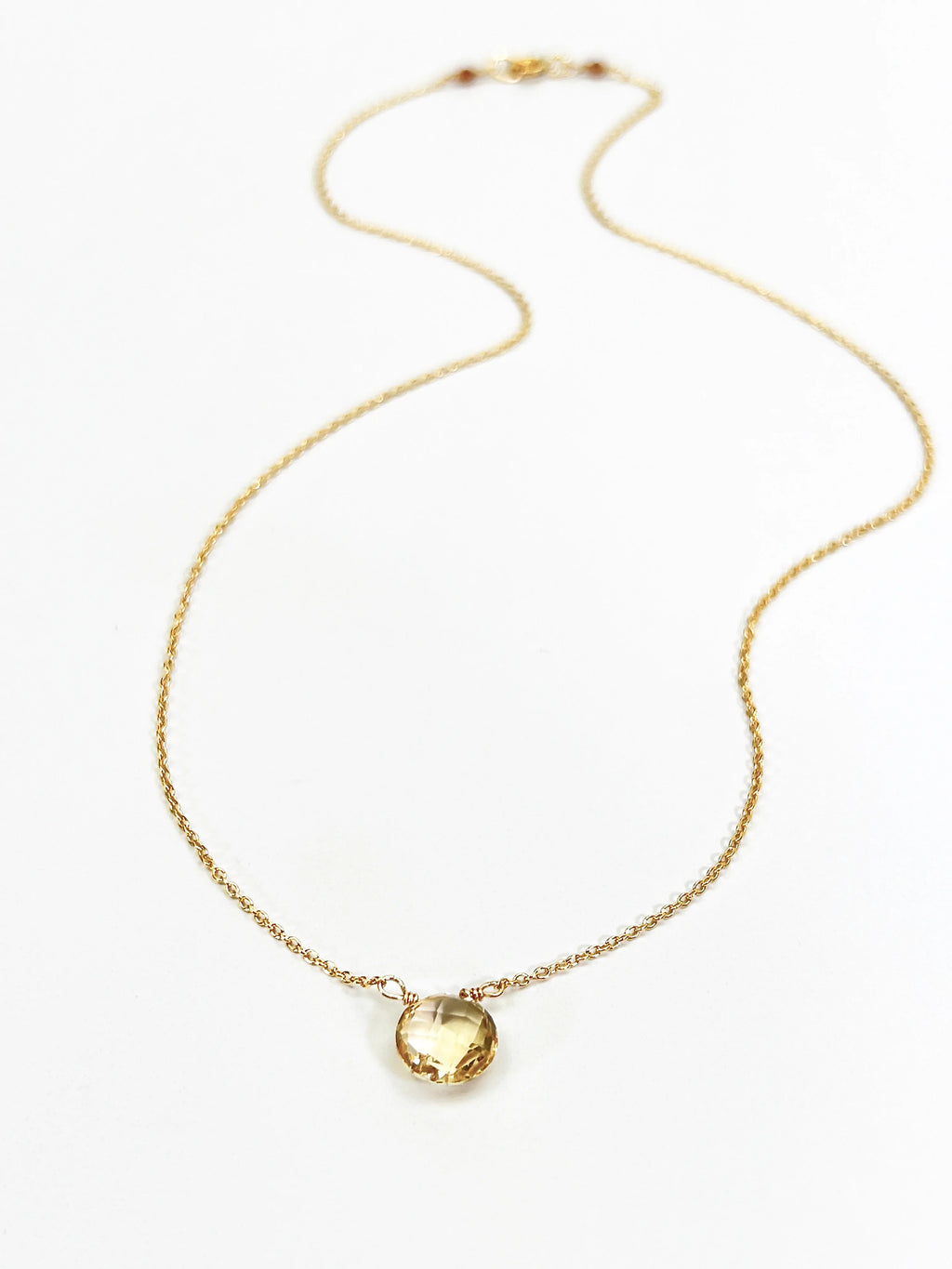 Smoky Topaz Coin Necklace