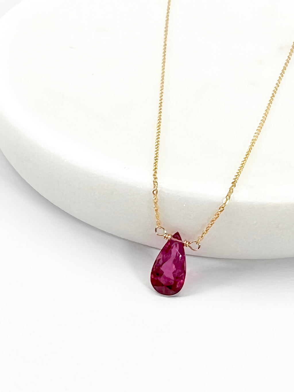 Pink Tourmaline Necklace
