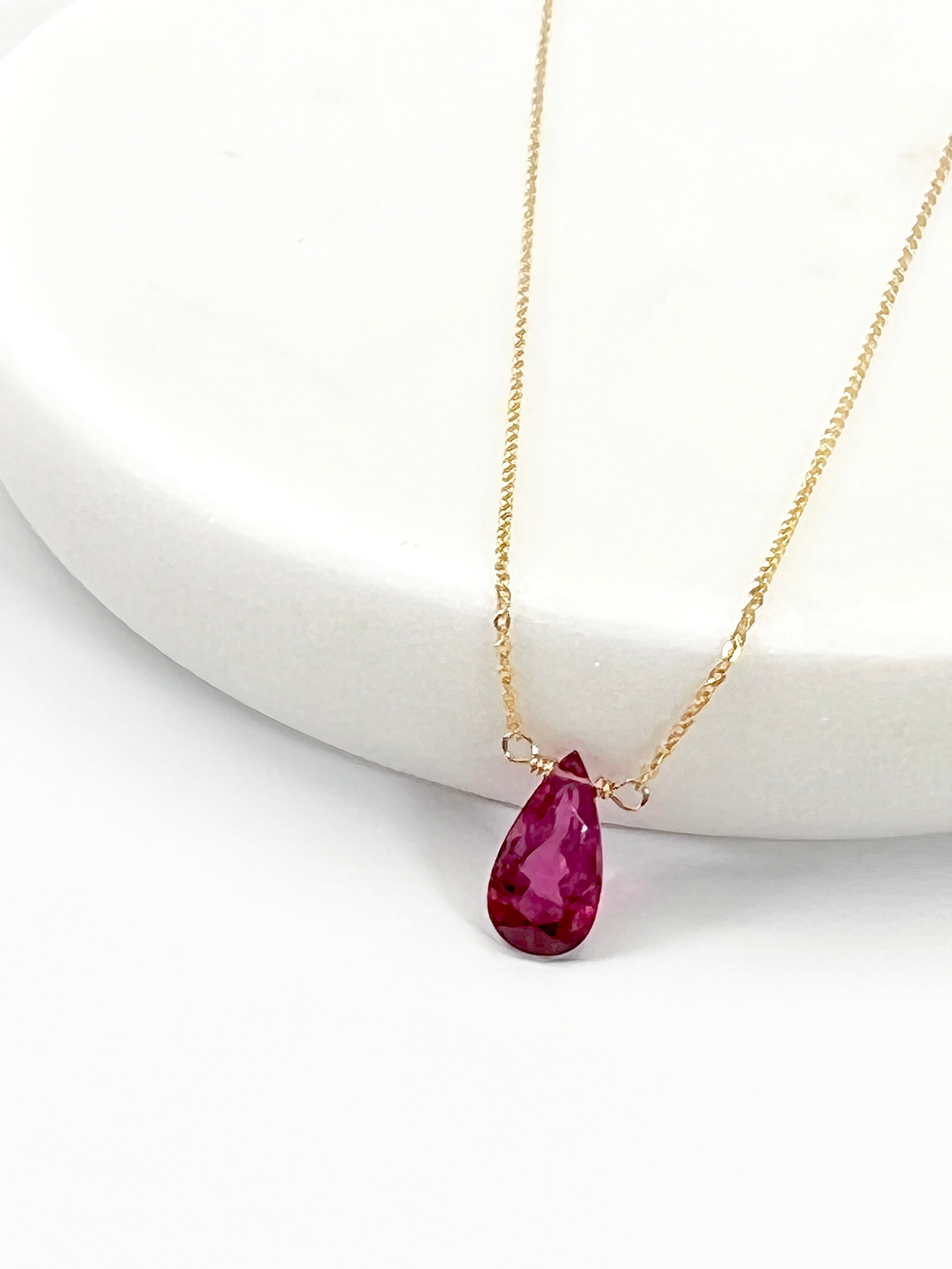 Pink Tourmaline Necklace
