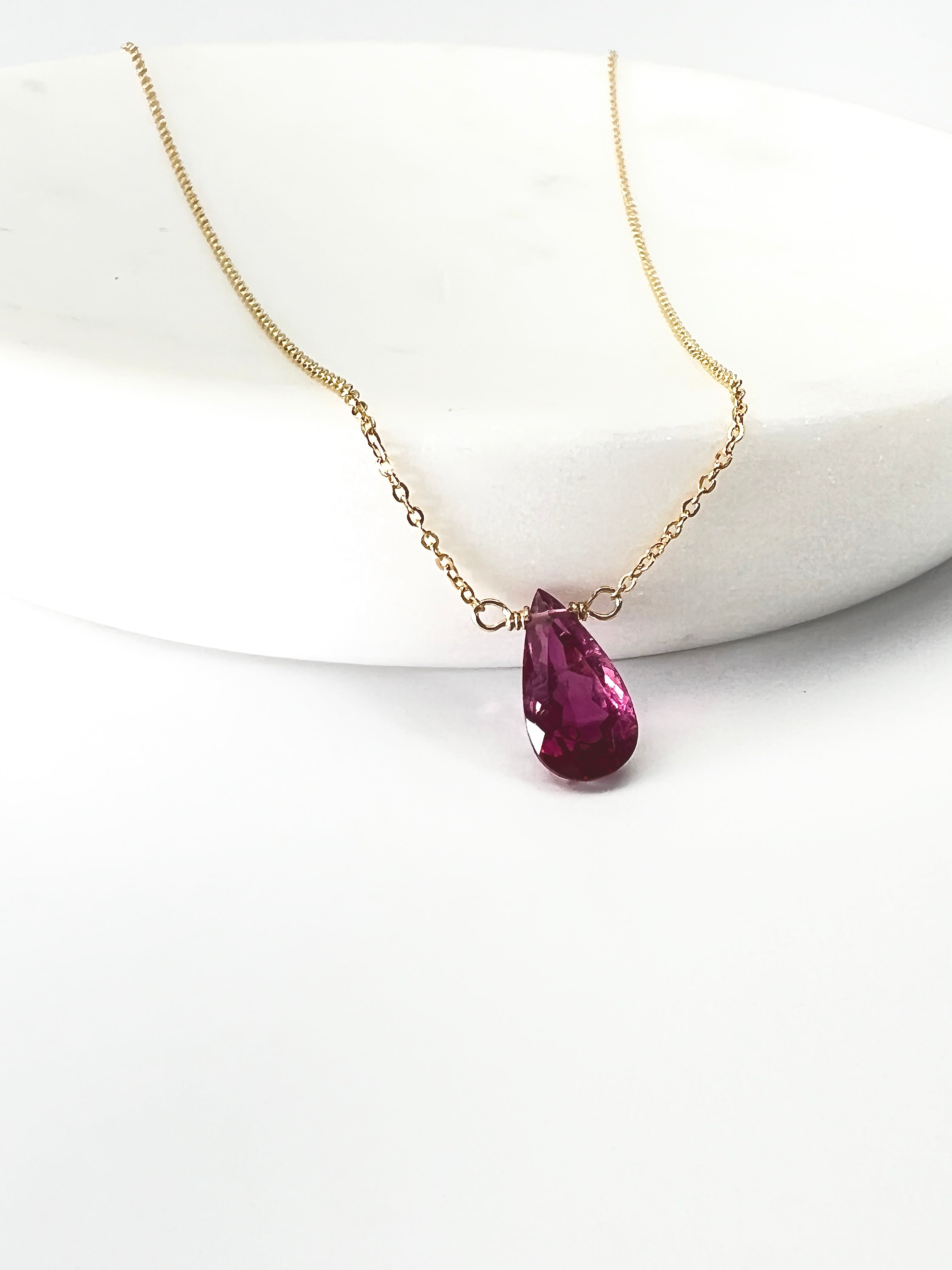 Pink Tourmaline Necklace