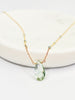 Green Amethyst Beaded Chain Necklace