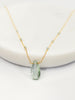 Green Amethyst Beaded Chain Necklace