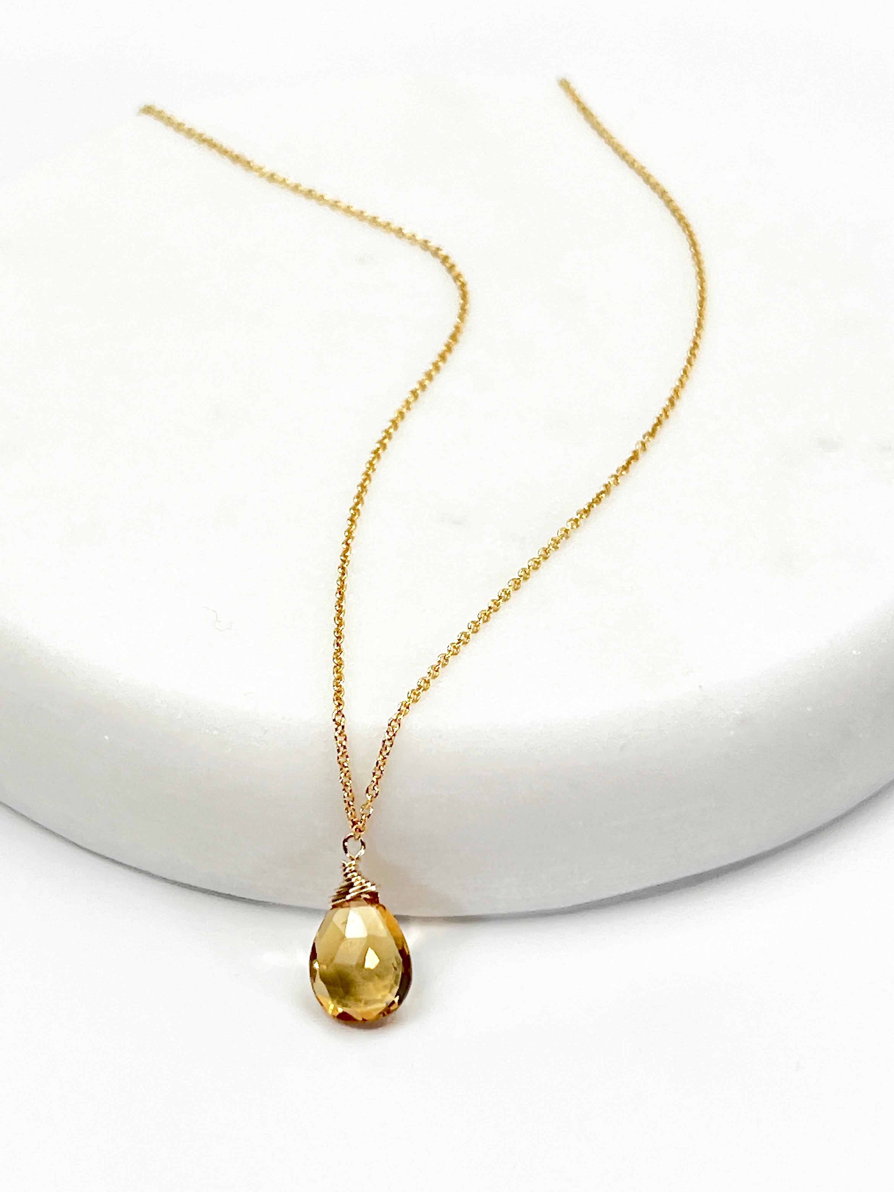 Simple Citrine Necklace