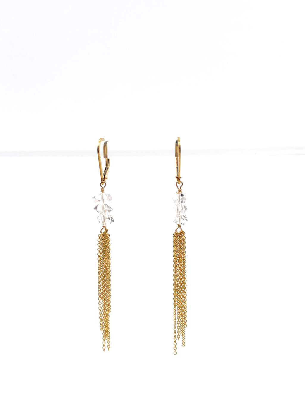 Herkimer Diamond Tassel Earrings