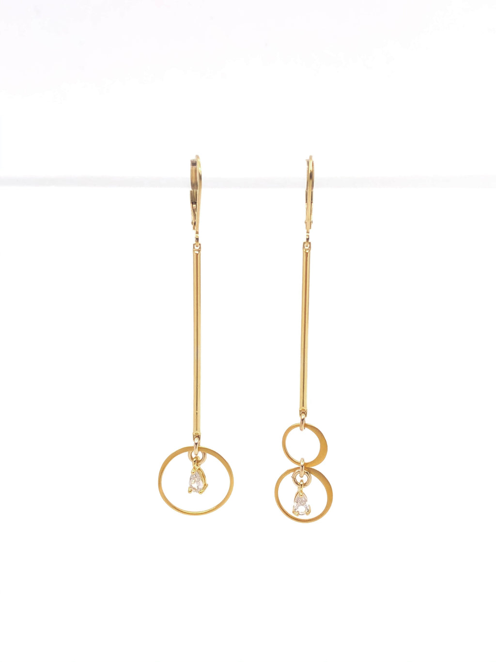 Asymmetric Drop Earrings
