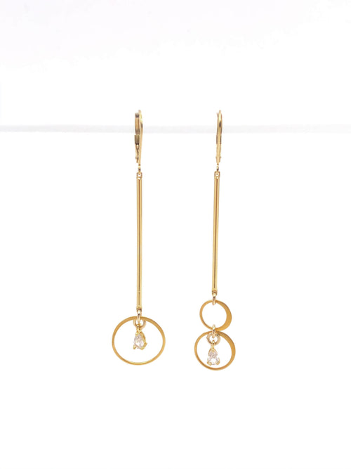 Asymmetric Drop Earrings