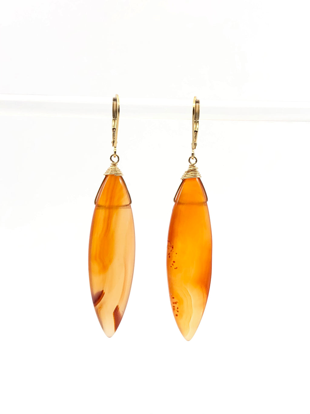 Carnelian Marquise Earrings