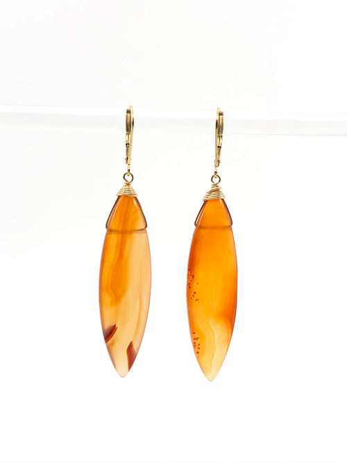 Carnelian Marquise Earrings