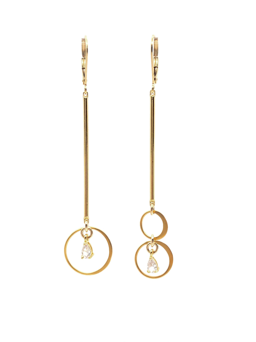 Asymmetric Drop Earrings