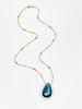 Large London Blue Quartz Necklace