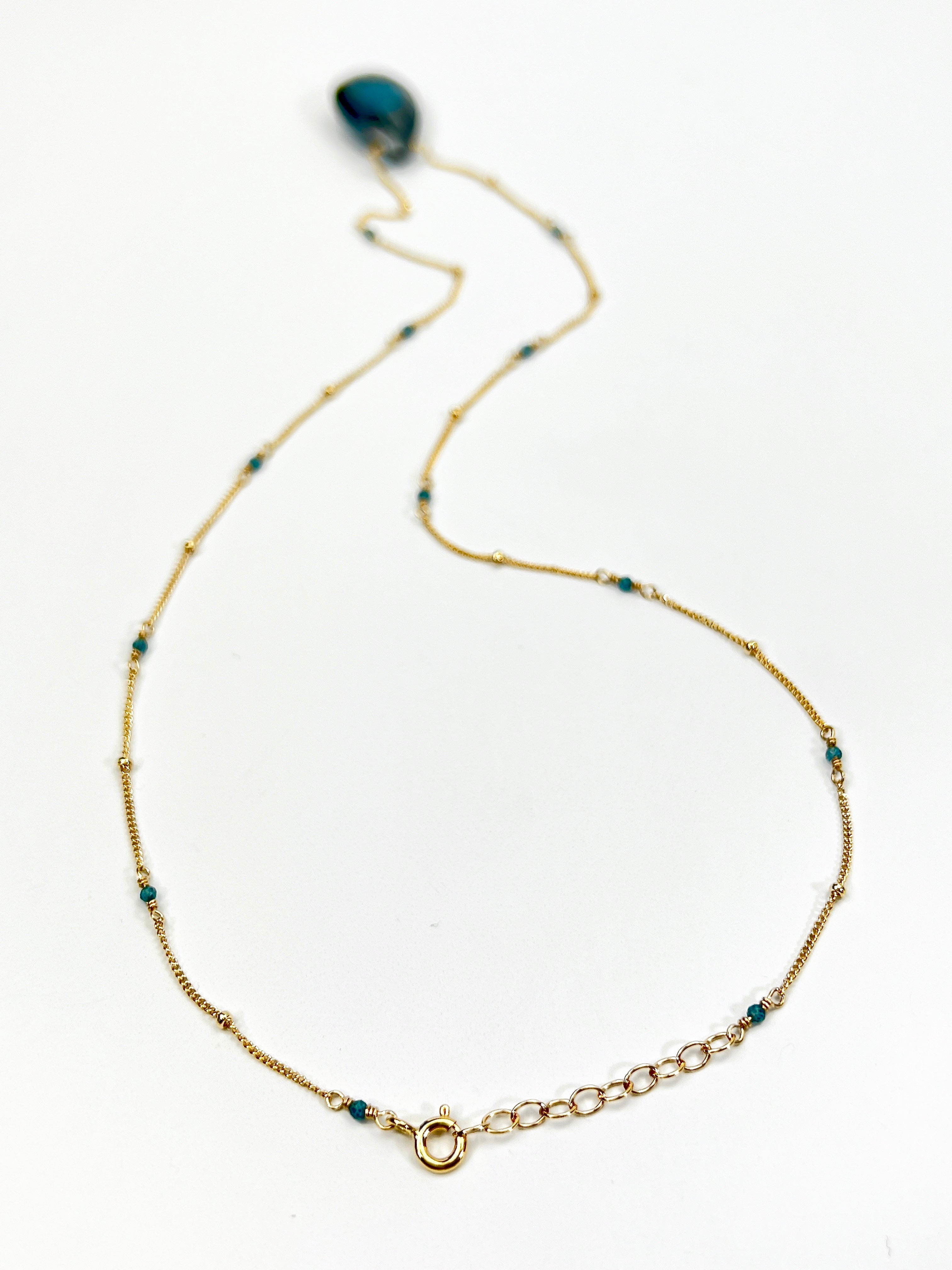 Large London Blue Quartz Necklace