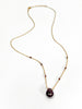 Garnet Beaded Chain Necklace