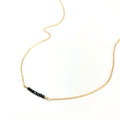 Black Spinel Bar Necklace