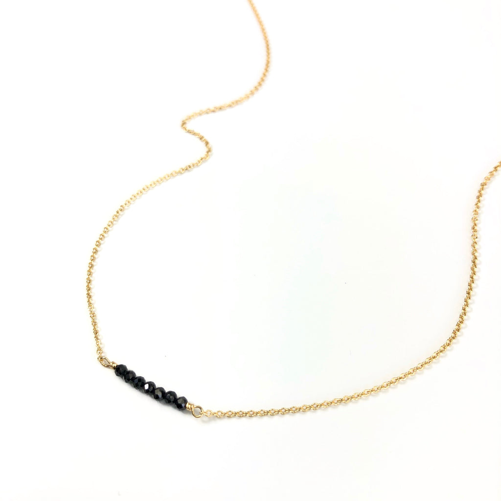 Garnet Bar Necklace