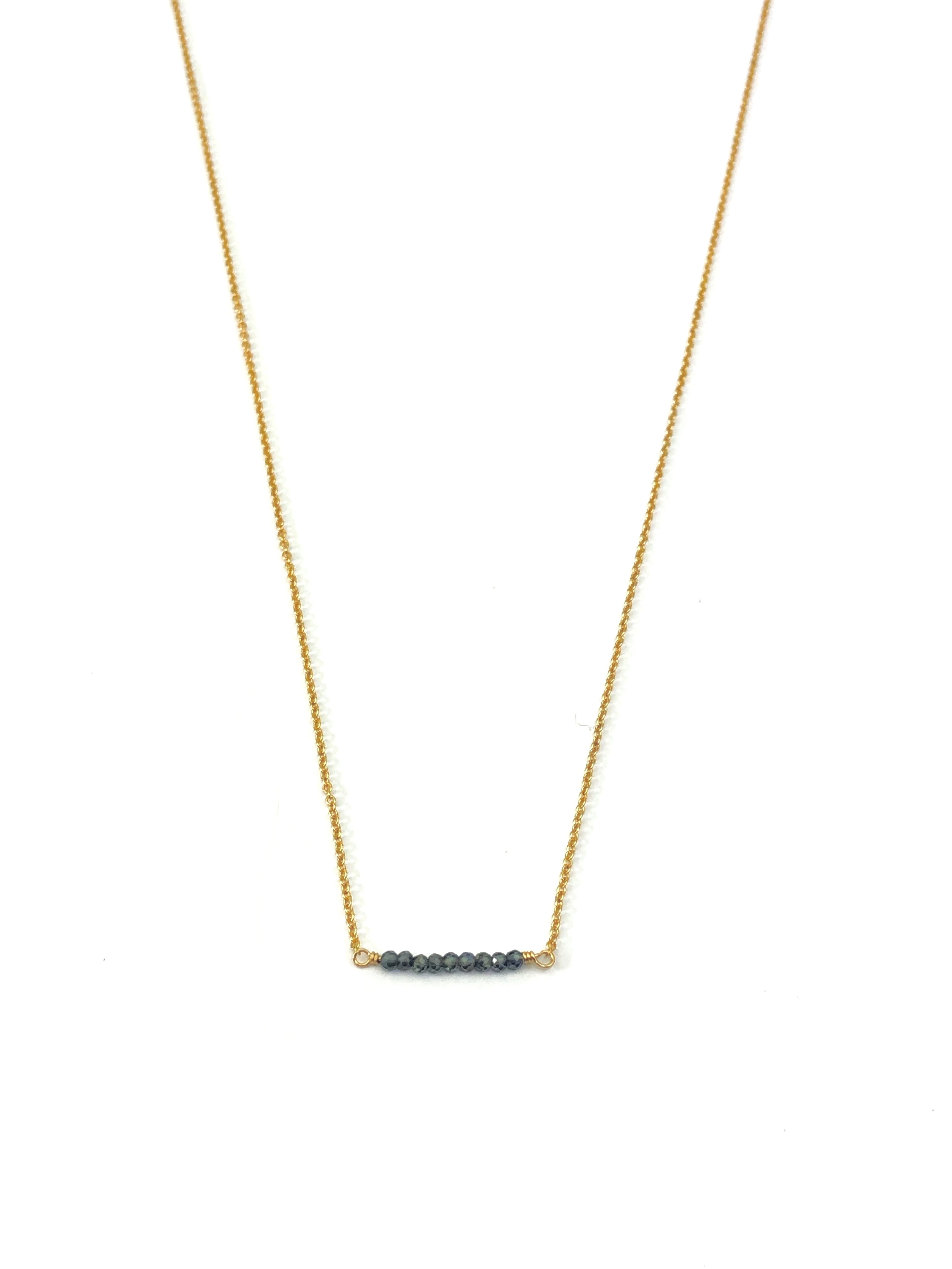 Sapphire Bar Necklace