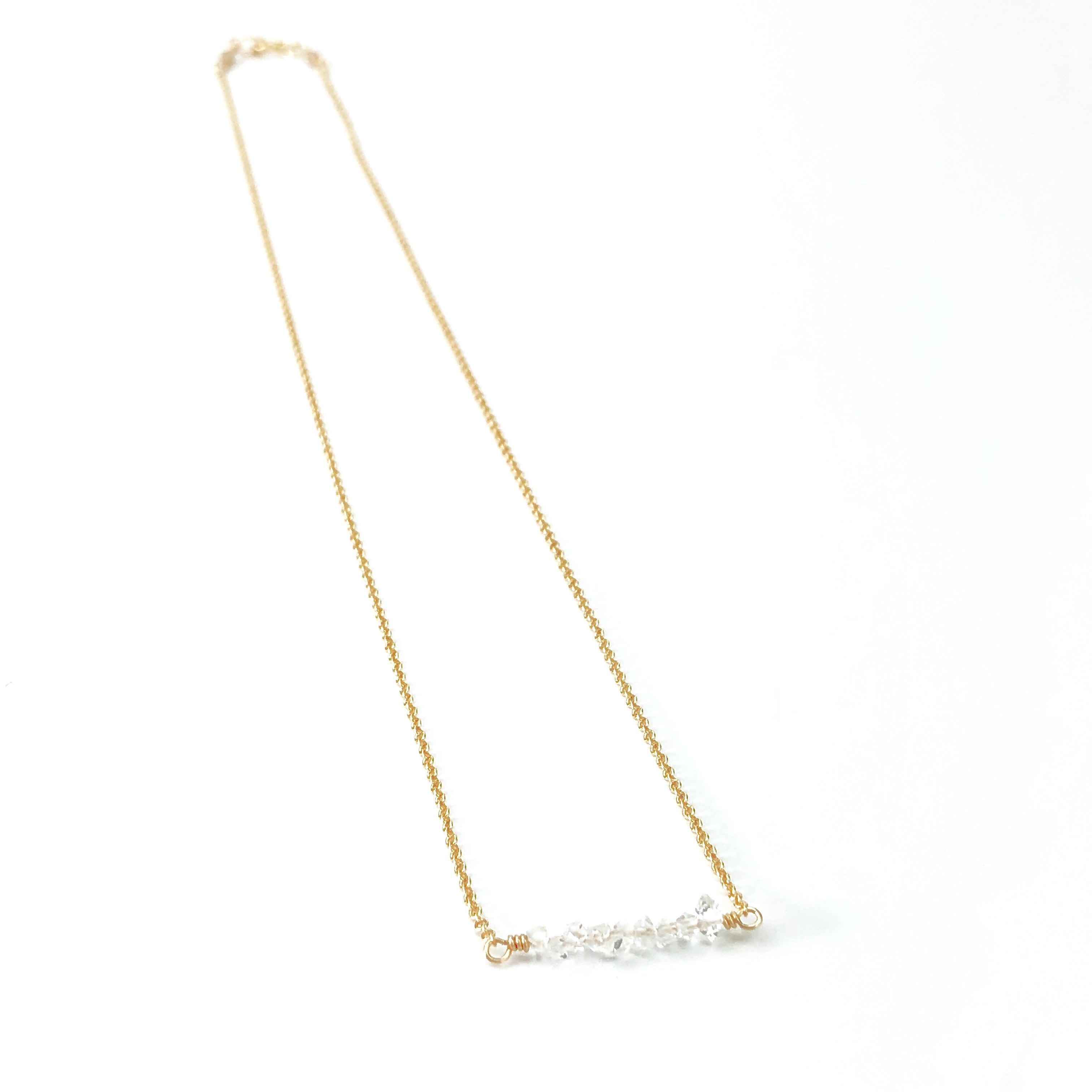Herkimer Diamond Bar Necklace