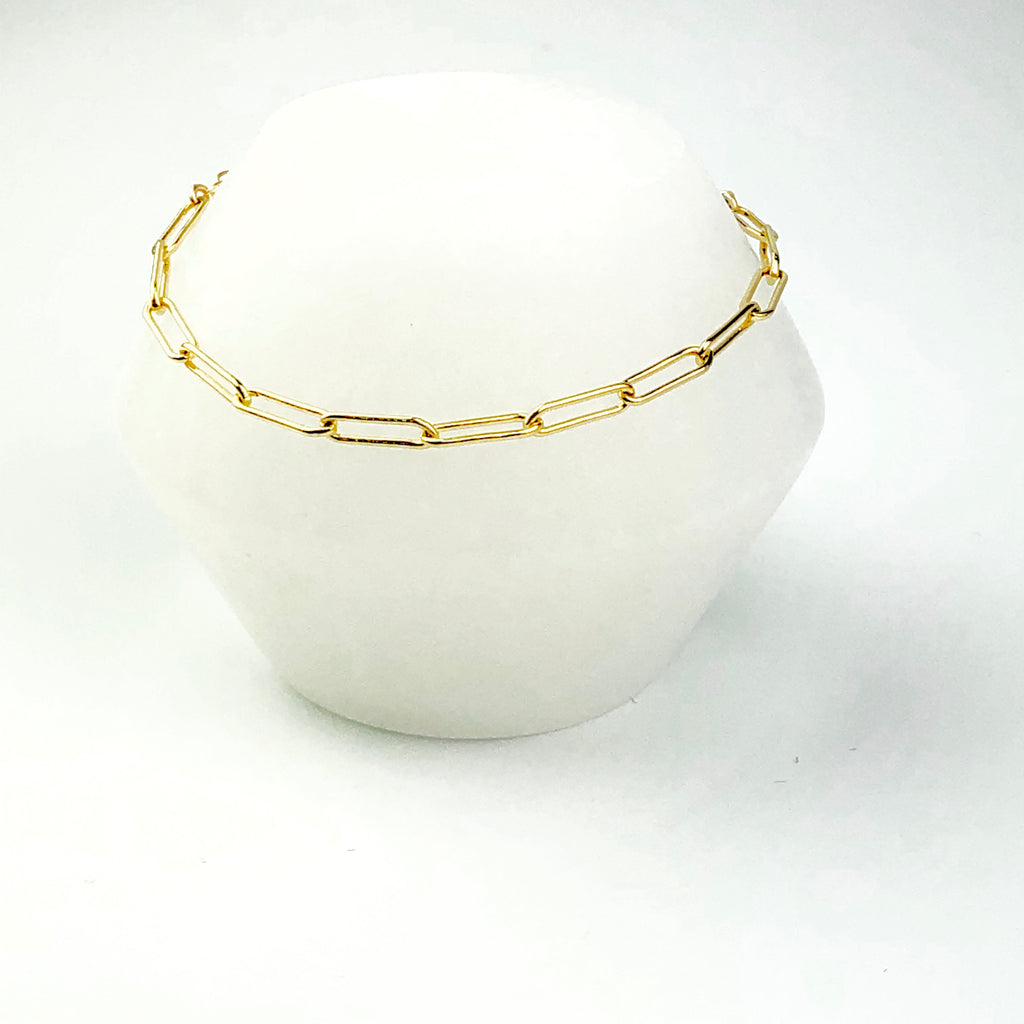 Paper clip chain bracelet