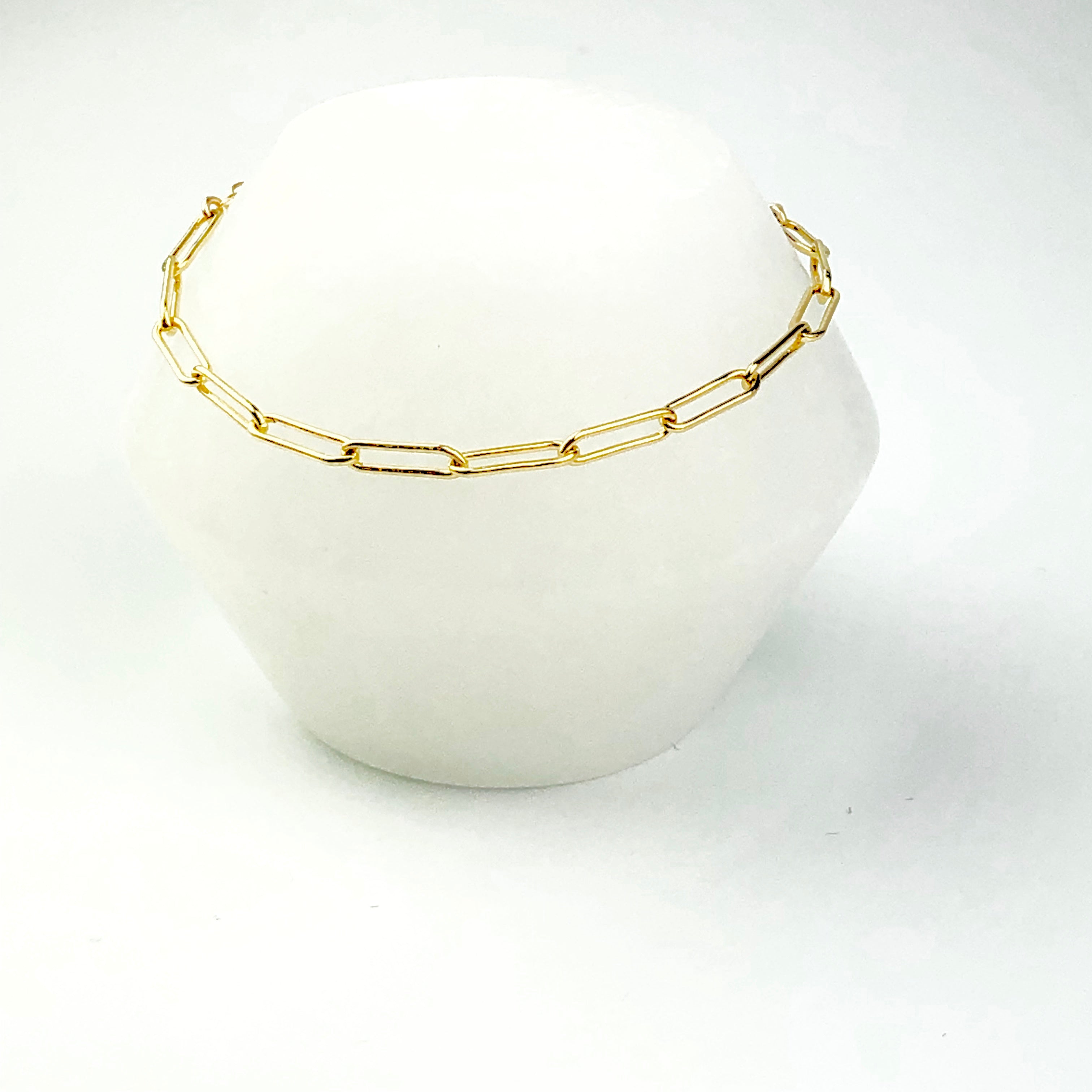 Paper clip chain bracelet
